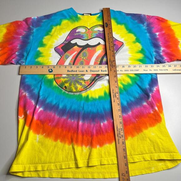Vintage 2002 Liquid Blue The Rolling Stones Tie-Dye Band T-Shirt Size XL 90s Y2K - Picture 2 of 10